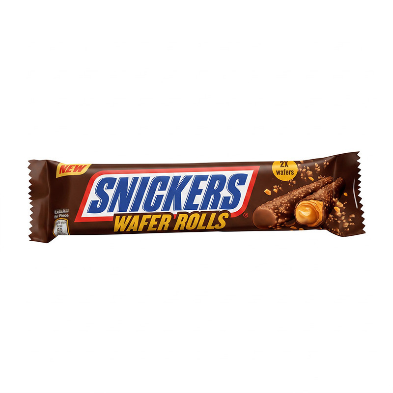 Вафельные трубочки, Snickers Wafer Rolls, 24 г