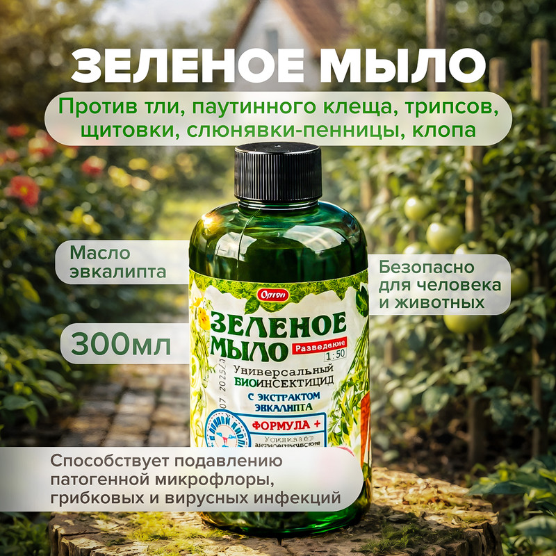Биоинсектицид универсальный «Зелёное мыло», ОРТОН, 300 мл
