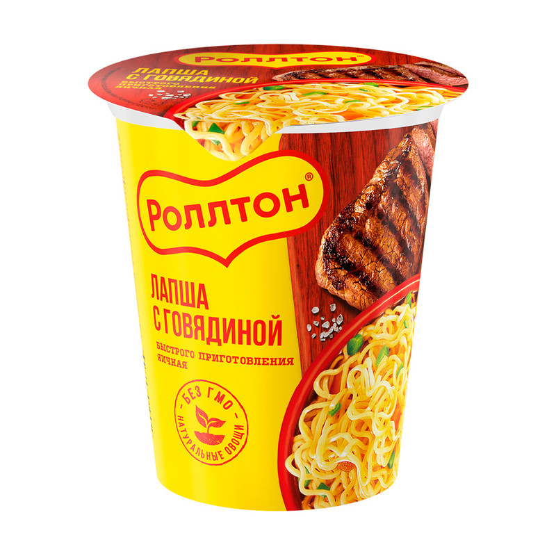 Лапша с курицей «Горячая порция», Роллтон, 70 г, в ассортименте