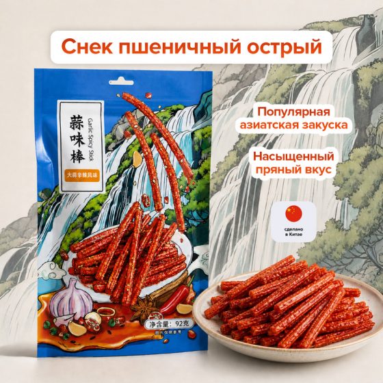 Снек пшеничный острый, 92 г, в ассортименте