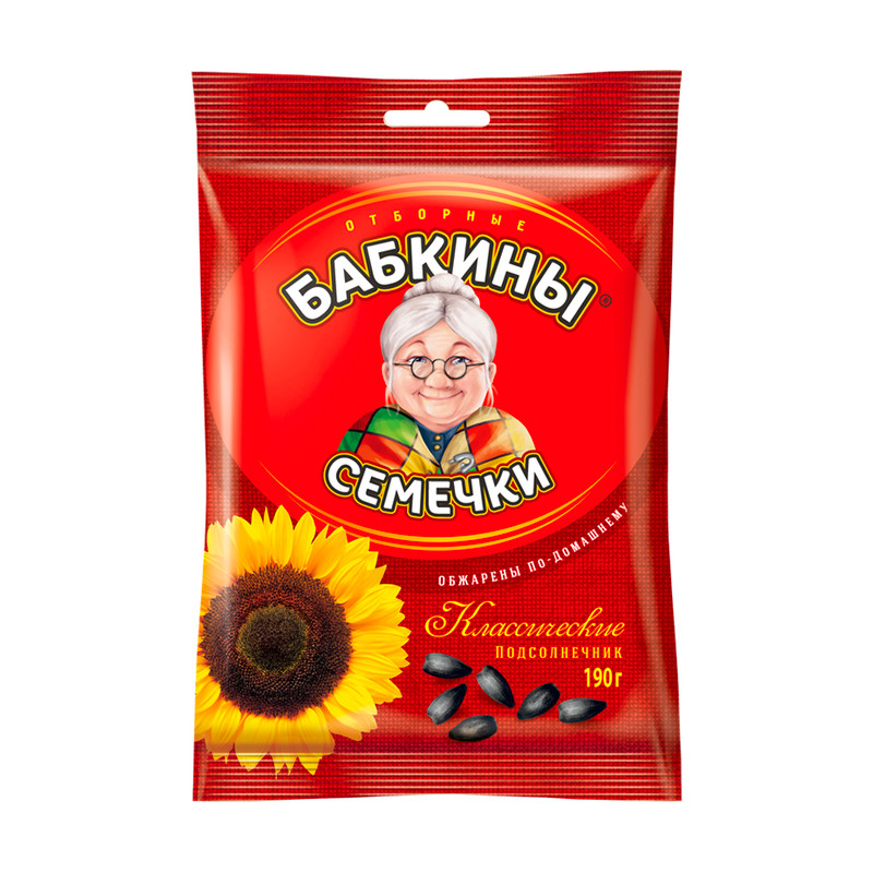 Семечки подсолнечника жареные, Бабкины семечки, 190 г