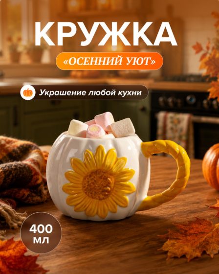 Кружка «Осенний Уют», 400 мл, в ассортименте