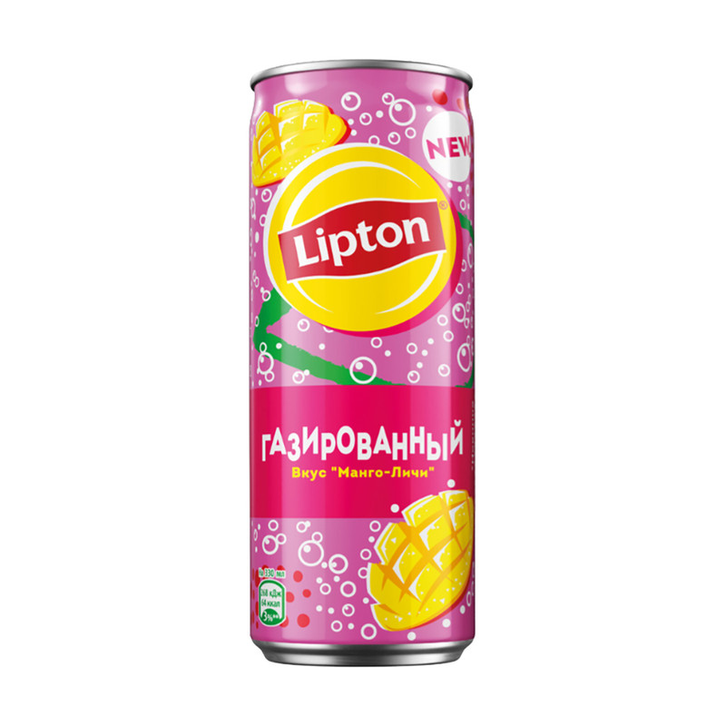 Напиток безалкогольный среднегазированный, Lipton, манго-личи, 0,33 л