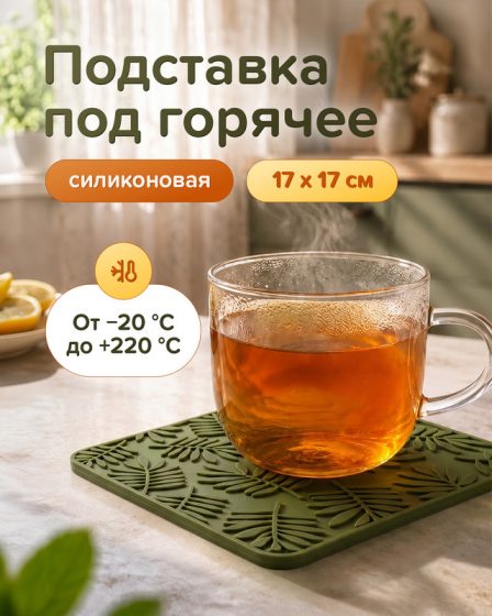 Подставка под горячее, O’Kitchen, 17×17 см, в ассортименте