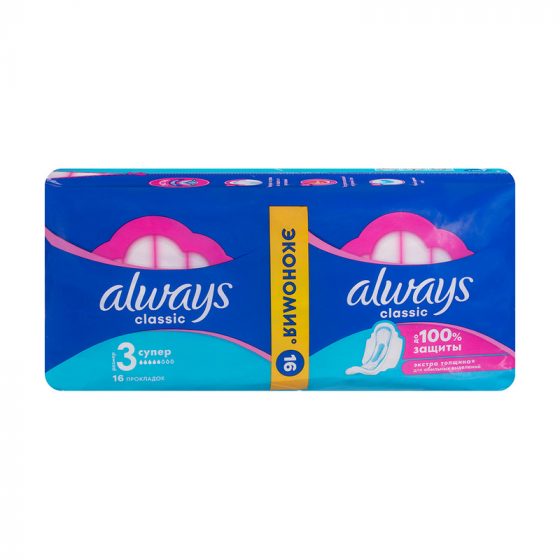 Прокладки «Classic Супер», ALWAYS, 16 шт.