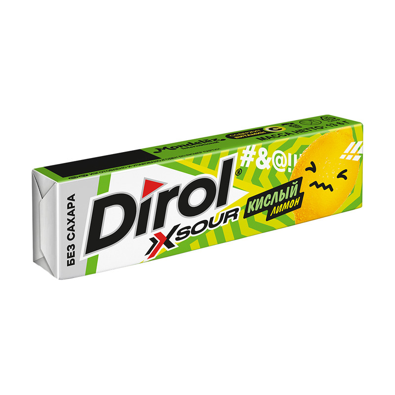 Жевательная резинка «X SOUR», DIROL, кислый лимон, 13,6 г