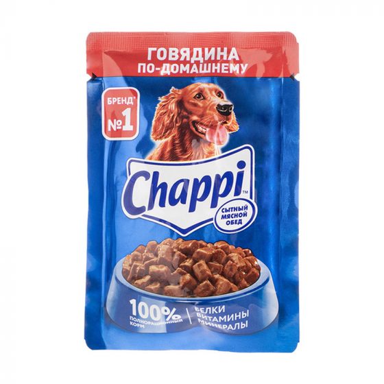 Корм «Говядина по-домашнему», Chappi, 85 г