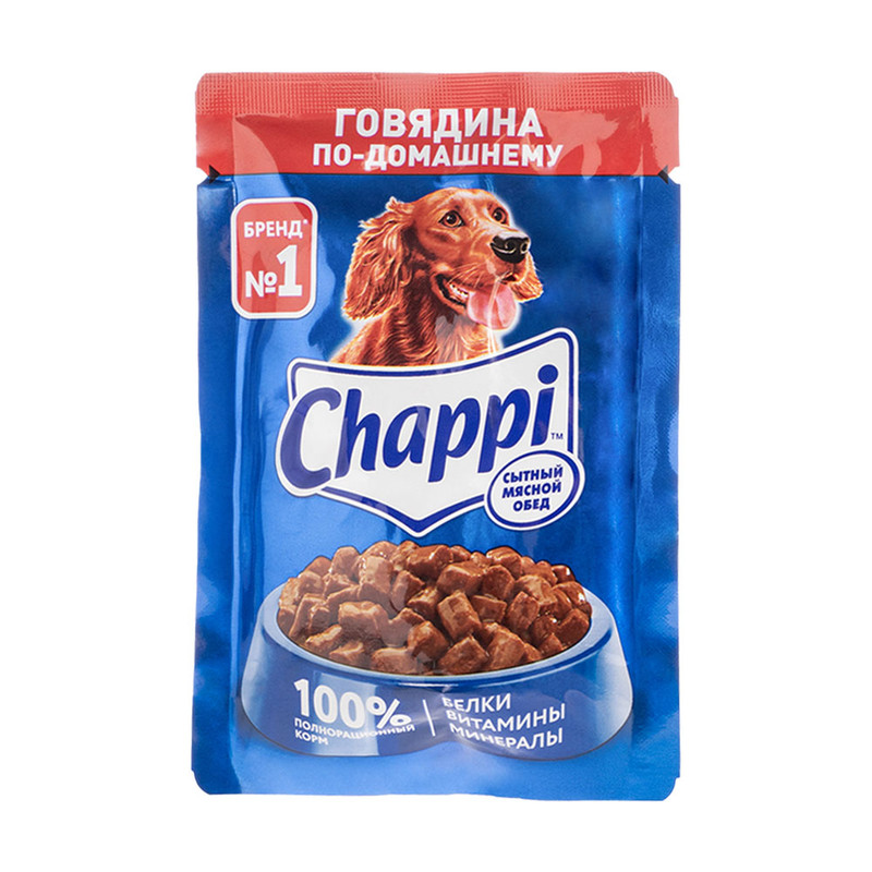 Корм «Говядина по-домашнему», Chappi, 85 г