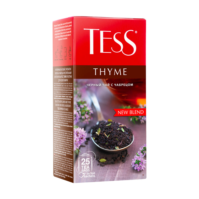 Чай чёрный «Thyme», TESS, 37,5 г, 25 пакетиков